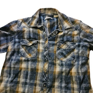 Orvis Plaid Flannel Button-Up Shirt - Size Small